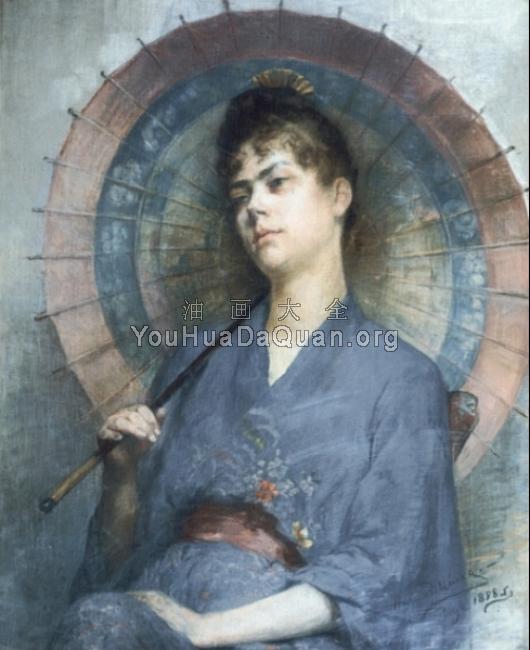 Woman with a Japanese Parasol - 安娜·别林斯卡·伯翰诺维奇